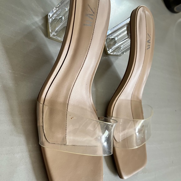 Zara Shoes Zara Clear Heels Never Worn Size 7 Poshmark